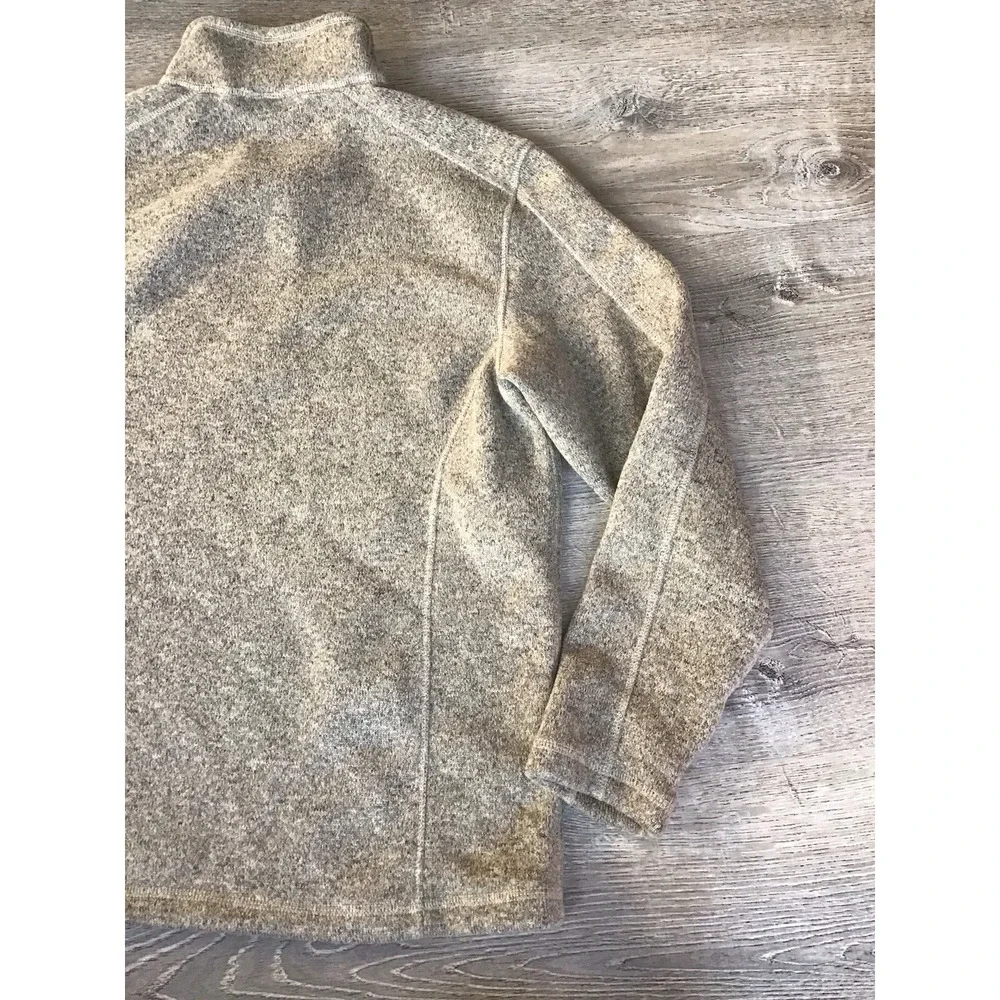 The North Face Fleece Jacket Men's Medium Gray Quarter Zip Long Sleeve Pullover